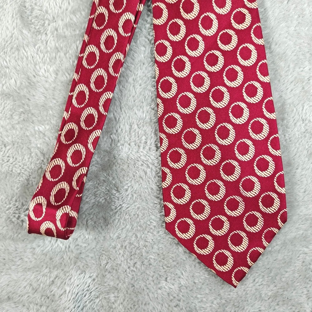 Vintage Valentino Tie Mens 56x3.5 Polka Dot Abstract Cravatte Silk Made In Italy